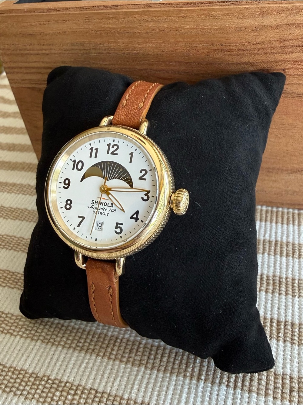Shinola Birdy Moonphase with Leather Strap